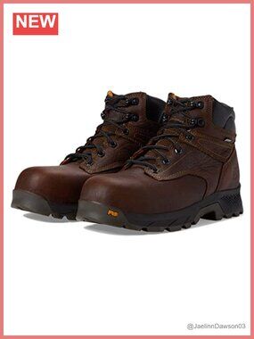 Waterproof Composite Toe Work Boots Steel-Free Safety Footwear 6 Inch